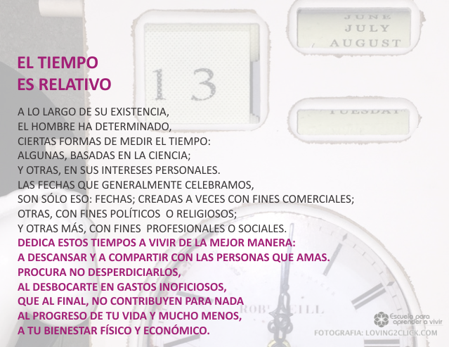El tiempo... es reltivo Diciembre 16 de 2009